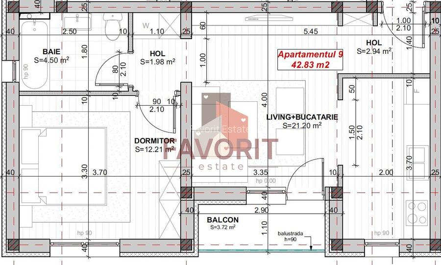 Etaj 1. Braytim. Bloc Nou. - 1