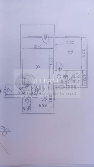 Apartament 2 camere, etaj 1, Bulevardul Stefan cel Mare - 8
