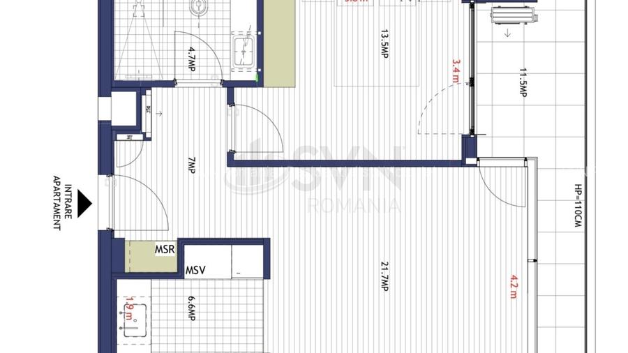 REA1027097 Apartament 2 camere Fabrica de Glucoza Barbu Vacarescu - 11