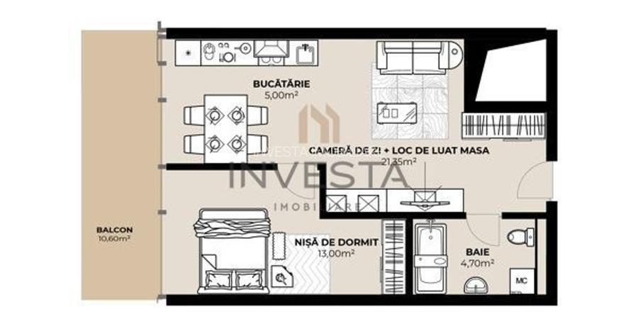 Apartament 2 camere, cladire nZEB, zona Septimiu Muresan! - 1