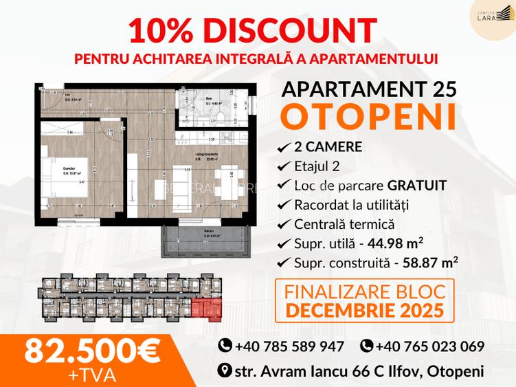 Apartament 3 camere OTOPENI PROIECT FINALIZARE IN PRIMAVARA. Direct Dezvoltator! - 3