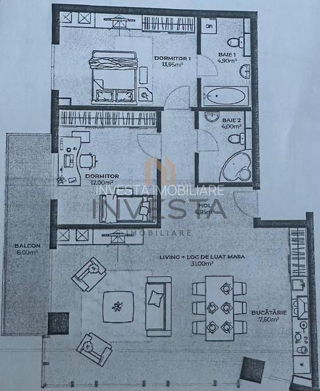 Oportunitate de Investitie, 3 camere, 80mp, etaj 1, bloc nou - 1