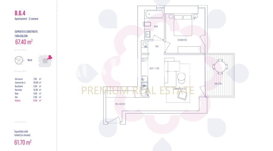 Apartament NOU luminos cu 2 camere/ complex rezidential One Verdi Park - 1