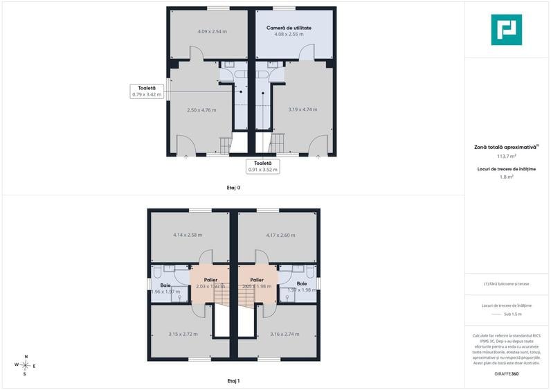 Două duplexuri cu 6 camere, 114mp, zona Confecții - 10