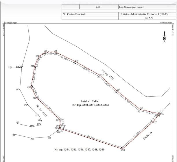 Teren intravilan Simon/Bran, 4318 mp , casuta intabulata, utilitati - 6