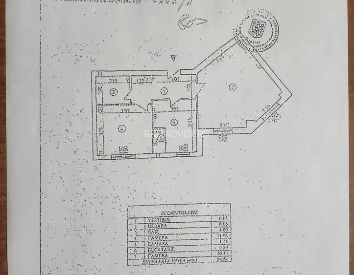 Apartament pentru firma 2 camere | 54 mp | Etaj 1 | Nemobilat | - 9