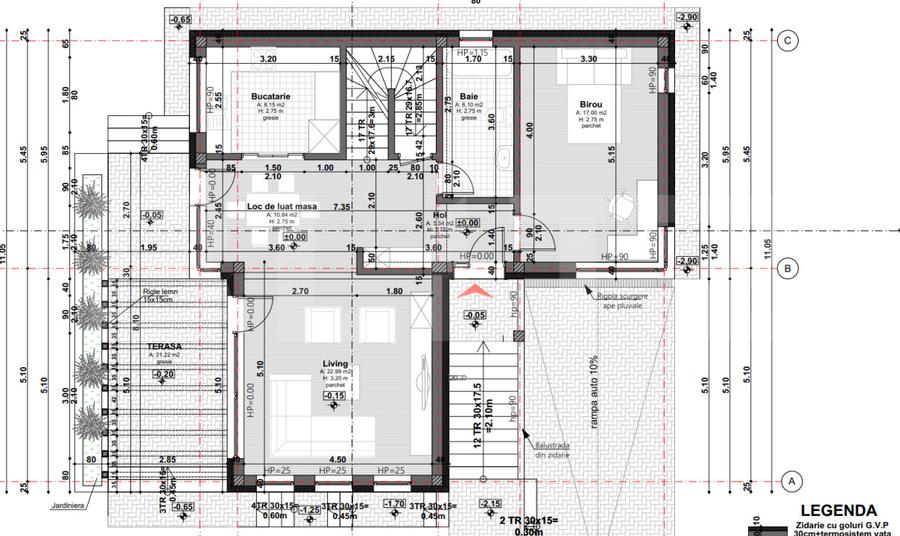 Casa moderna si luminoasa, cu spatii vitrate generoase, 610mp teren, 120 mp util