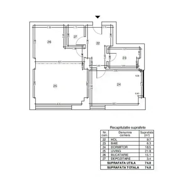 Apartament 2 camere 74,80mpI Lux I Parcul Verdi-FloreascaI - 8