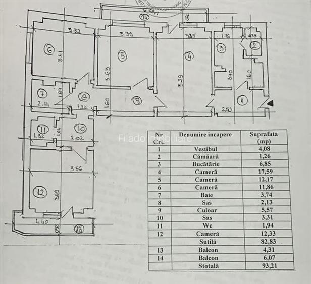 Apartament 4 camere cu centrala proprie, Costin Georgian, Parcul Morarilor - 13