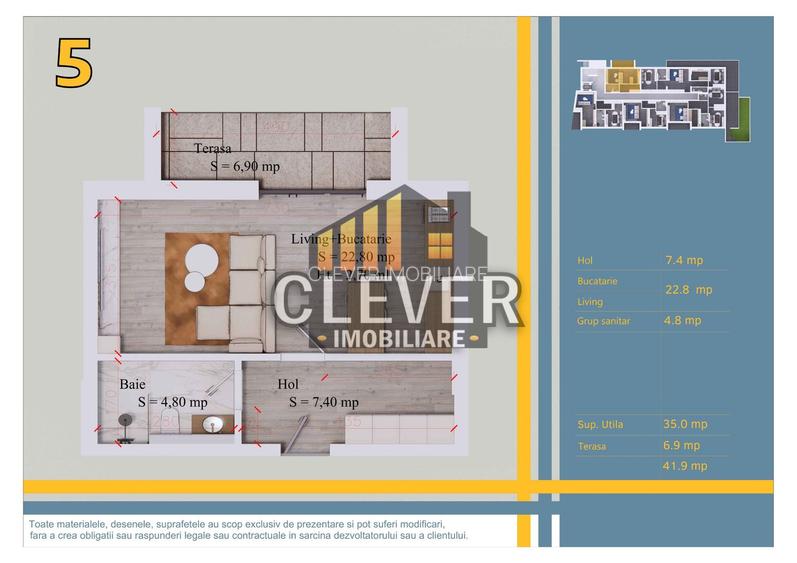 Garsonieră 35 mp + balcon 7 mp, Pallady | 12 min metrou Pallady - 2