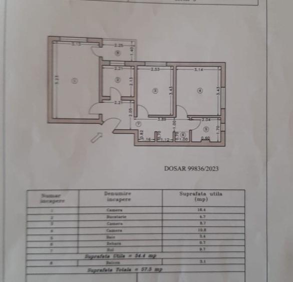 Apartament 3 camere  decomandat – Auchan Titan