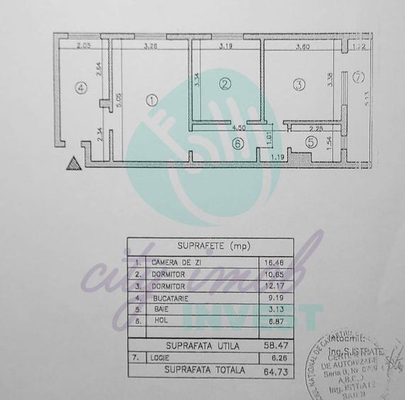 3 camere Piața Iancului – 50 m metrou, etaj superior, luminos