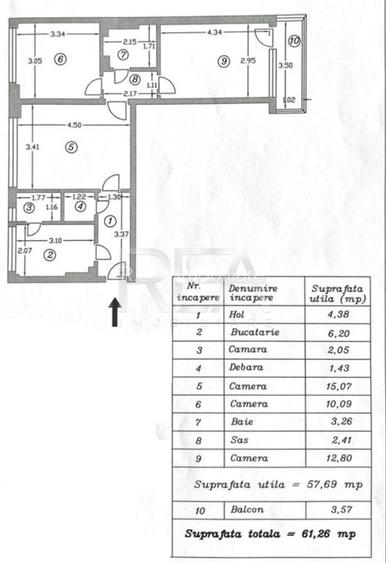 3 camere, Ștefan cel Mare, et. 1, 68 mp, metrou, renovat, anvelopat - 10