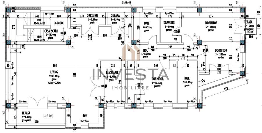 Apartament 4 camere, 161 mp, 2 garaje, Zorilor, zona Ciresilor - 1