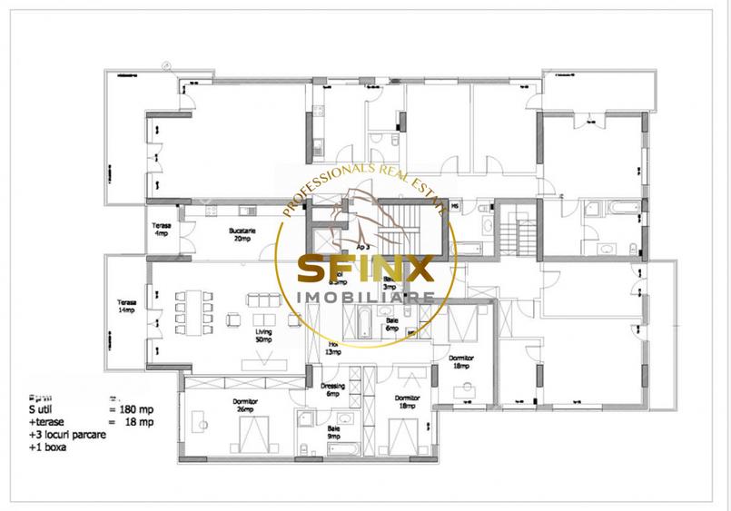 Kiseleff Park, 4 room 198sqm apartment for rent, 3 parking lots, storage room