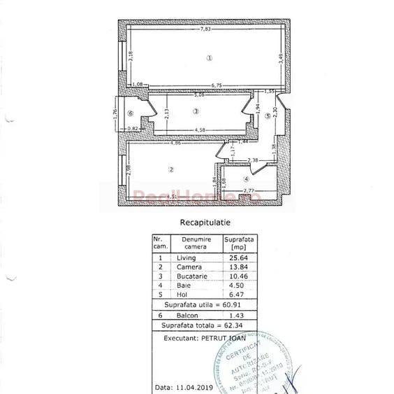 2 Camere Pallady | 61mp utili | Mobilat  + Parcare