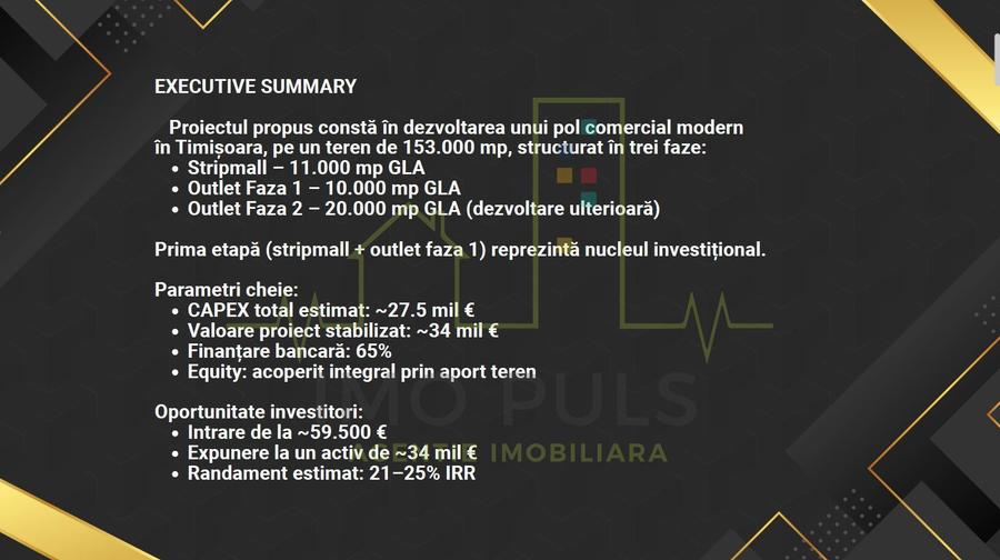 Teren pentru parc industrial. 28 Euro/ Mp. Acces direct la centura