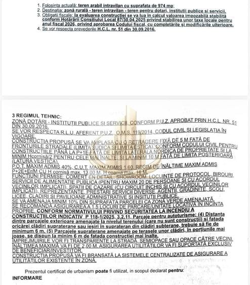 Teren investițional Chișoda | 974 mp | 2 fronturi | PUZ servicii - 7