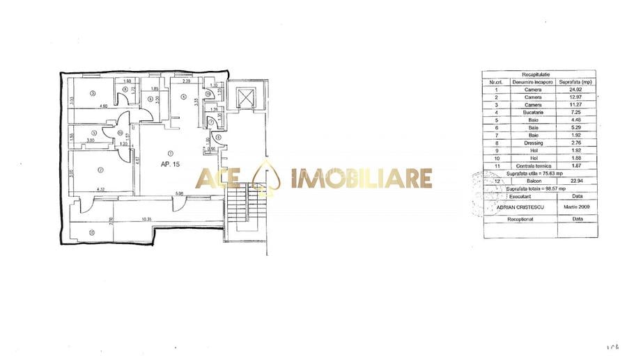 3 Camere de inchiriat | Baneasa | 2Locuri parcare | Centrala | Mobilat - 12
