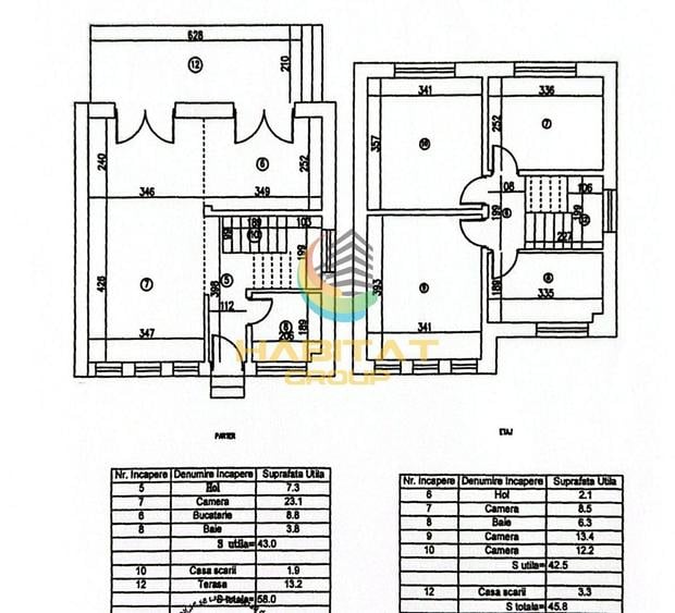 Vila tip duplex / 4 camere / p+1+pod / com. Berceni