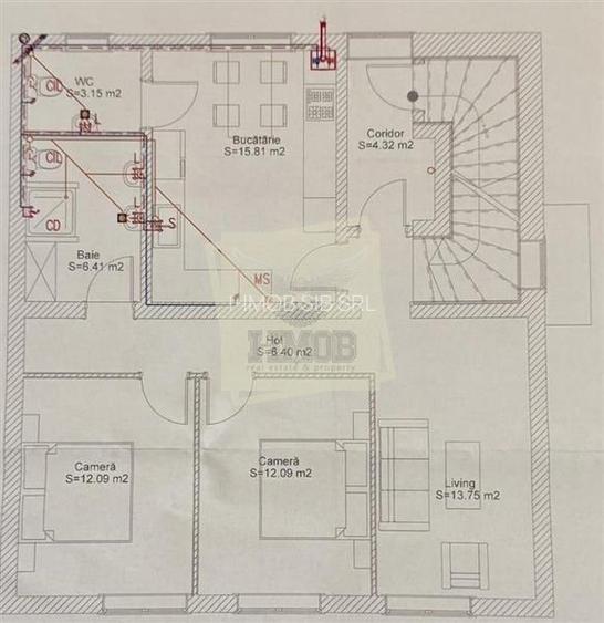 Casa individuala cu 8 camere si teren 373 mp in zona Lazaret