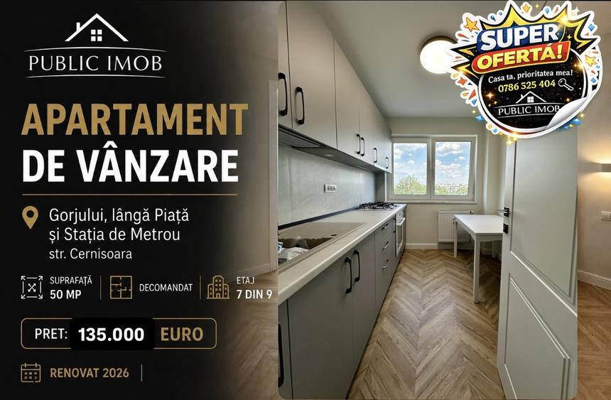 Gorjului, langa Piata si Statia de Metrou,Renovat 2026