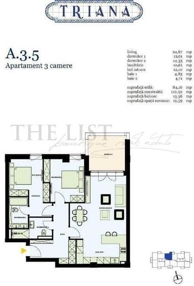 Apartament de LUX 3 camere, Triana, Pipera