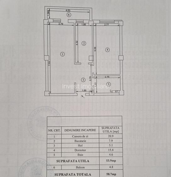 2 Camere Decomandat 59mp mobilat Popas Pacurari, Iasi - 7