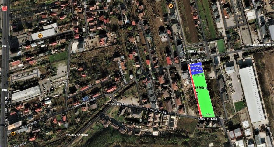 Teren intrav. 4600mp, dbl deschidere,se dezmembreaza la cerere ptr rezidential!