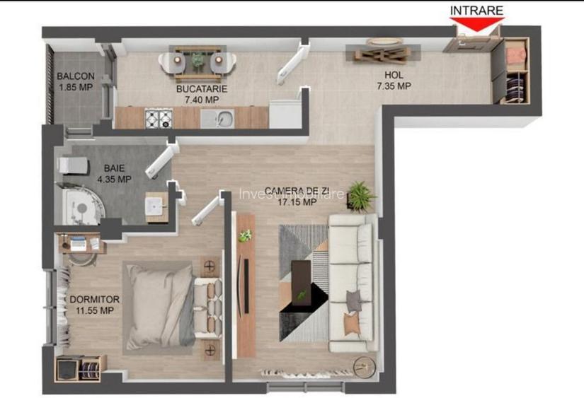 Apartament 2 camere decomandat etaj 1 Valea Lupului-Iași - 8