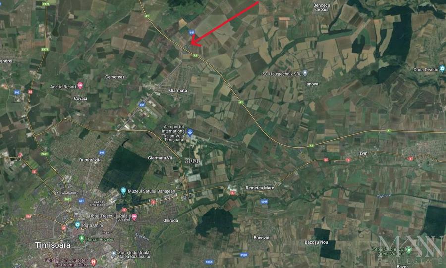 Teren industrial PUZ aprobat | De Vanzare | Giarmata, Timis