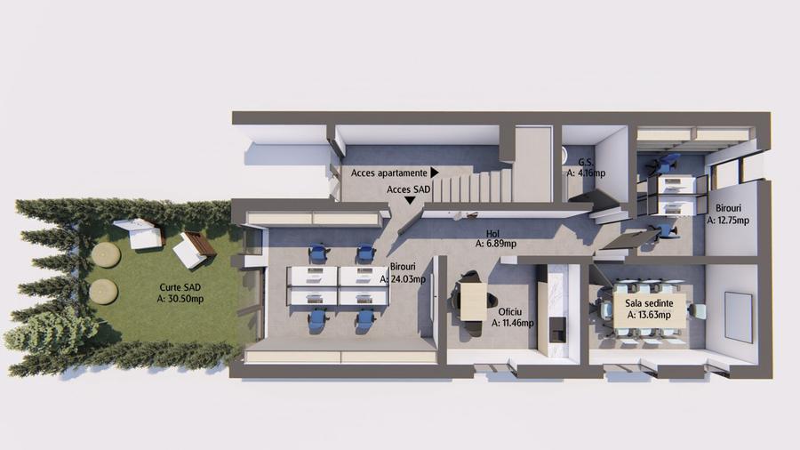 MT223 Apartament 3 camere, etaj 1 si etaj 2, bloc nou, Sagului Fratelia