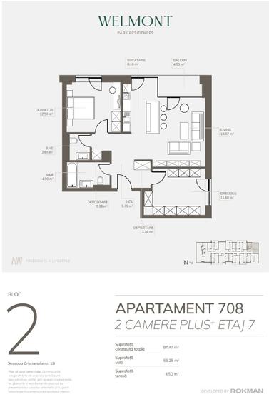 Dezvoltator Apartament trei camere Welmont/Rokman