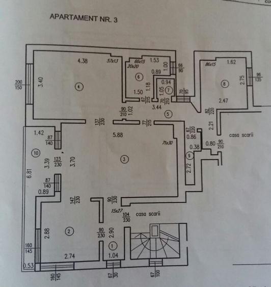 Apartament 3 camere - birou sau locuinta
