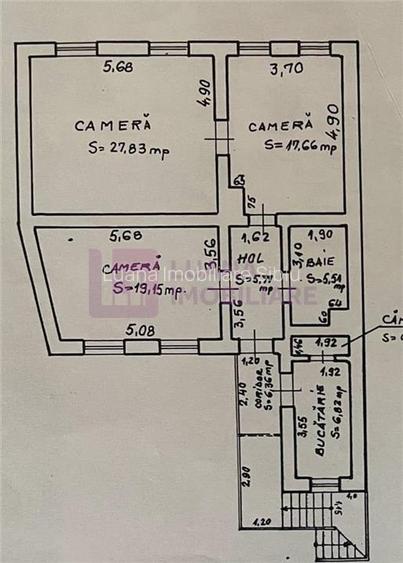 Apartament 3 camere de vanzare | Centrul Istoric Tipografilor | etaj 1 | pivnita - 10