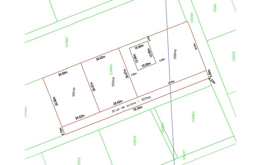 LOT TEREN 550 MP, DESCHIDERE 20.62ML, LÂNGĂ PĂDURE, TOATE UTILITĂȚILE - 2