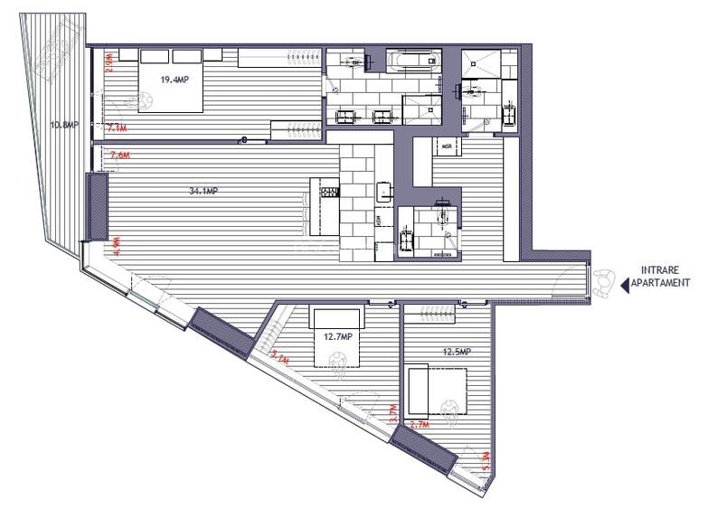 Apartament 4 camere cu vedere panoramica - Barbu Vacarescu - 18