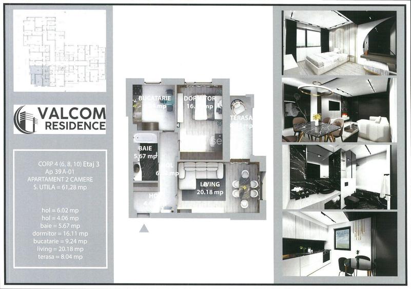 Valcom Residence Bartolomeu, 2 camere, terasa 6.52 mp, Comision 0% - 6