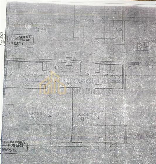 3 CAMERE DECOMANDAT ETAJ 2/4 - 75 MP - 2 BALCOANE 2 BAI - VEDERE SPATE - 1