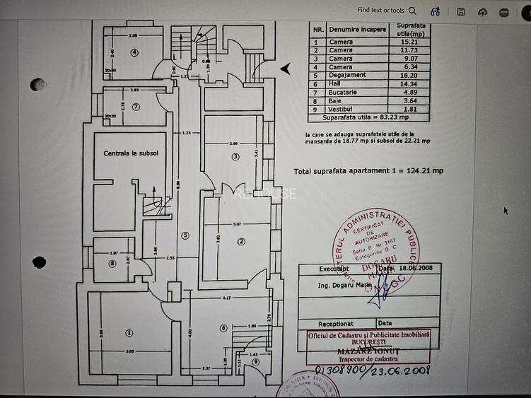 Sala Palatului Cismigiu, 124mp, centrala, demisol inalt, DEOSEBIT, solid, subsol - 1