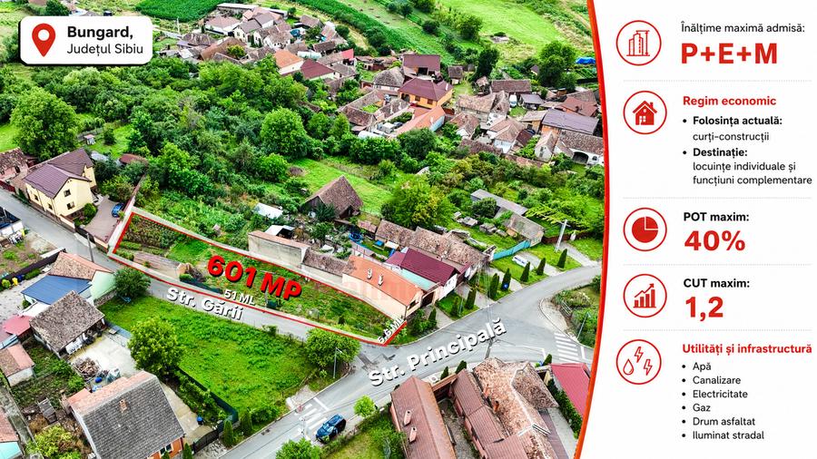 Teren + Proiect Casa | Bungard | 601 MP | Utilitati | Asfalt | VIDEO