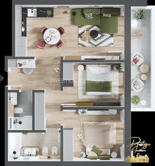 Apartament cu 3 camere tip Paris de vanzare in Prima Urbana 3-Oradea - 17