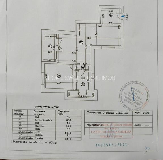 2 camere Floreasca | 60 mp | bloc 2022 | et 5/6 | comision 0 - 11