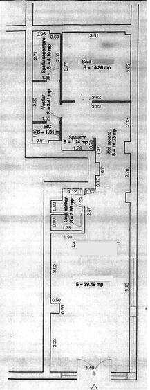 Spatiu comercial - 80 mp - Vasile Aaron - intrare din strada - 2 bai - 4