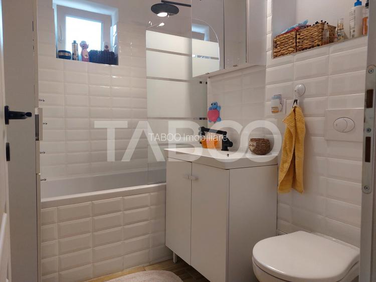 Apartament renovat 66 mp 3 camere 2 bai balcon pivnita Cisnadie - 9