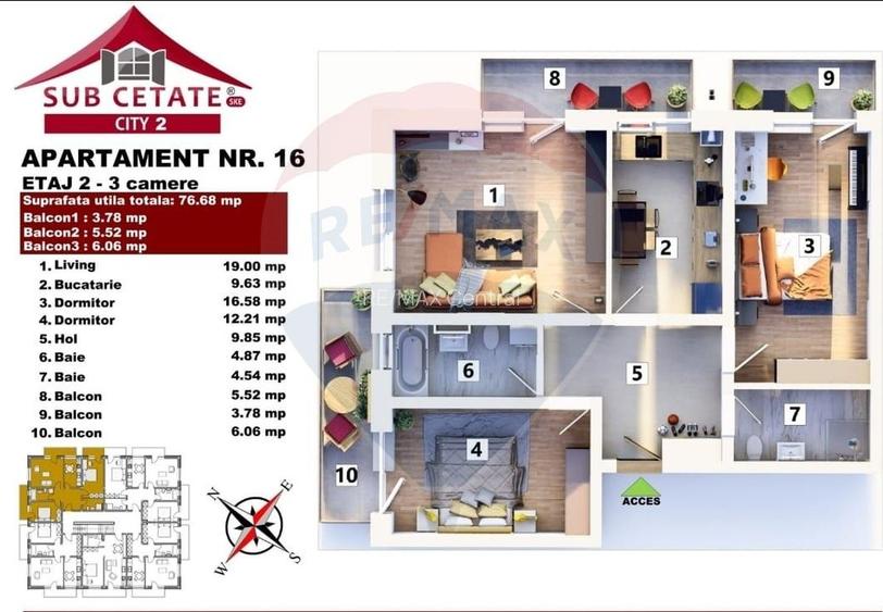 Apartament 3 camere | Subcetate City 2 – Finalizat - 2