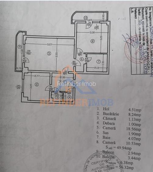 2 camere metrou Piata Sudului, 2 balcoane, reabilitat, 1981 - 7