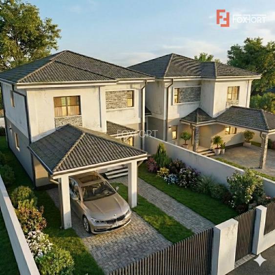 Duplex cu 5 camere, despartit prin camera tehnica - 365 mp teren - 8