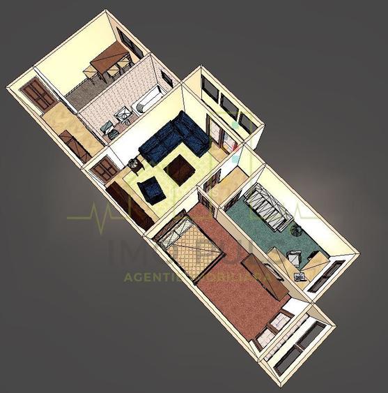 3 Camere. Centrala proprie.Bloc cu acoperis. - 1