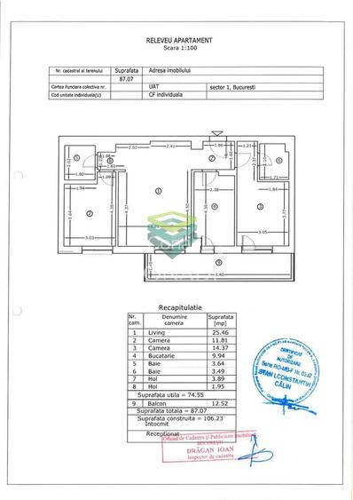 3 camere | 5 min Arcul de Triumf | COMPLET MOBILAT & UTILAT | TERASA - 1